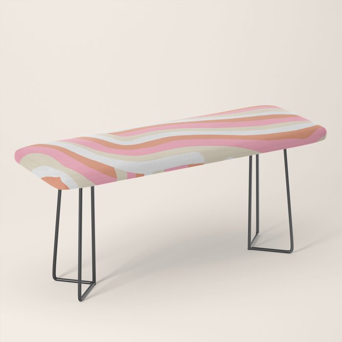 bubblegum pink zebra stripes Bench Gallery Image 1
