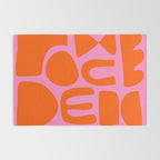 Orange Shapes on Pink Rug Gallery Image 2