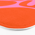 Orange Shapes on Pink Bath Mat Gallery Image 3