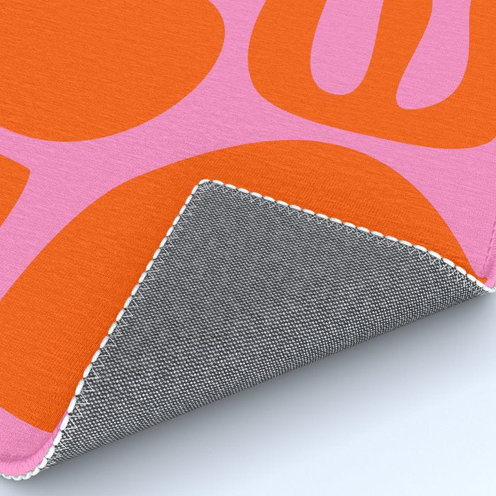 Orange Shapes on Pink Rug Gallery Image 4