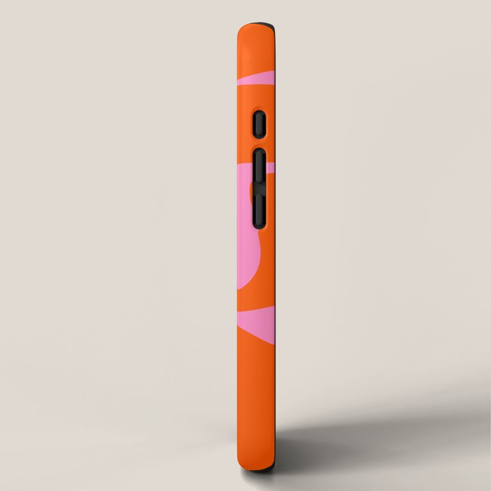 Orange Shapes on Pink iPhone Case Gallery Image 2