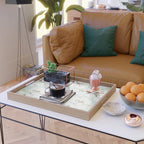 Hygge Magnolia Watercolor Pastel Flowers Serving Tray Gallery Image 2