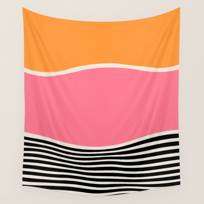 Wavy Ripples: Mid Century Edition Wall Tapestry Gallery Image 1