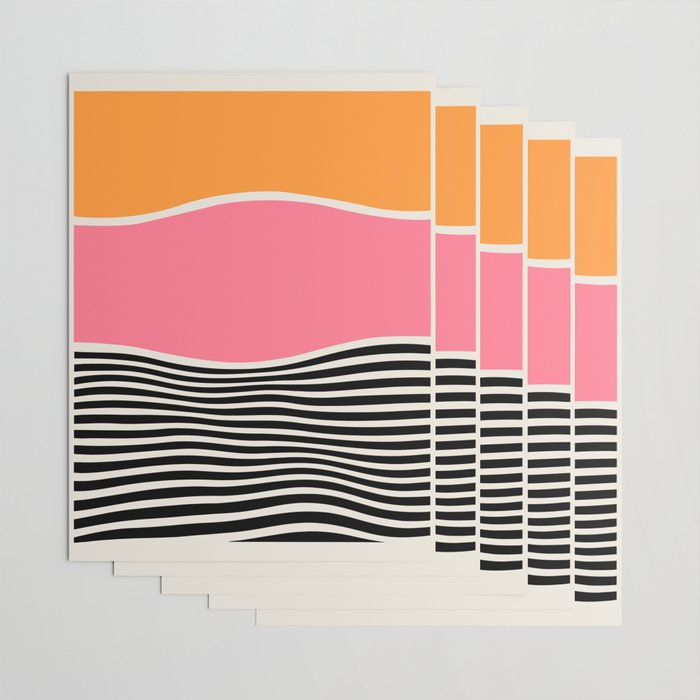 Wavy Ripples: Mid Century Edition Wrapping Paper Gallery Image 3