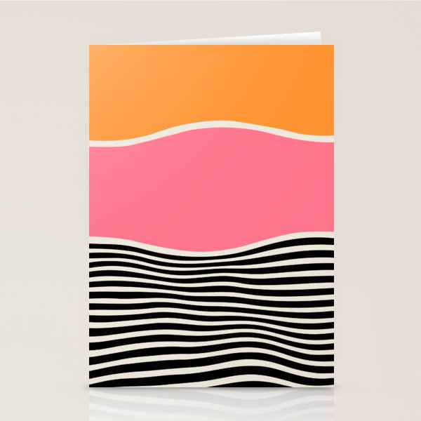 Wavy Ripples: Mid Century Edition Stationery Card Gallery Image 1
