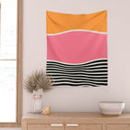Wavy Ripples: Mid Century Edition Wall Tapestry Gallery Image 2
