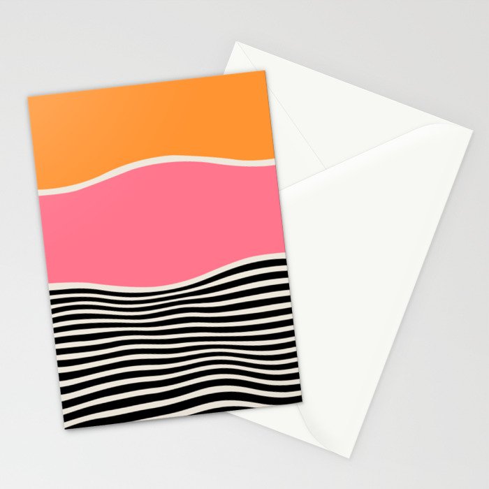 Wavy Ripples: Mid Century Edition Stationery Card Gallery Image 2