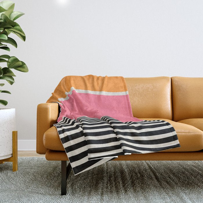 Wavy Ripples: Mid Century Edition Throw Blanket Gallery Image 1
