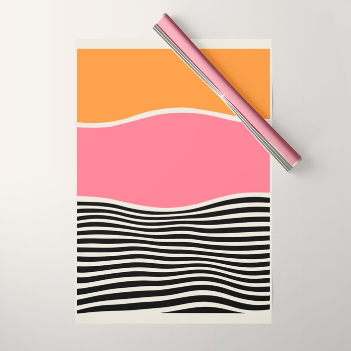 Wavy Ripples: Mid Century Edition Wrapping Paper Gallery Image 1