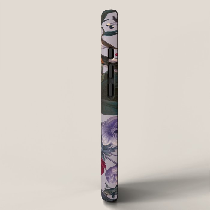 Floral And Birds Xl Iphone Case
