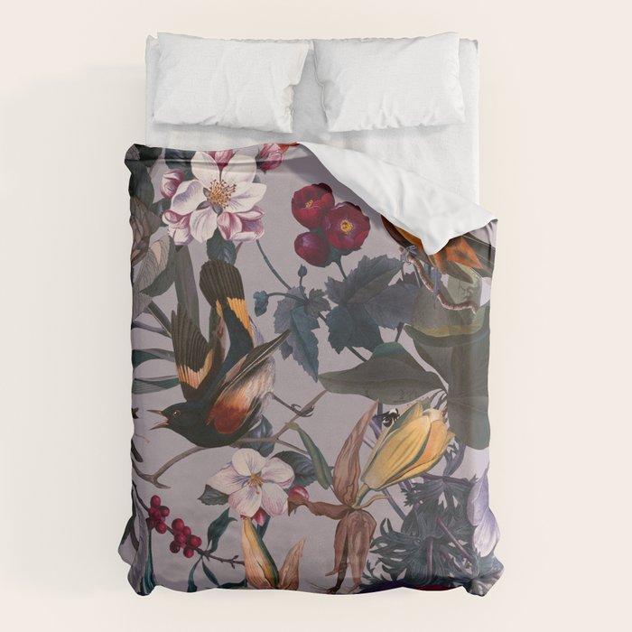Floral and Birds XL Duvet Cover Gallery Image 1