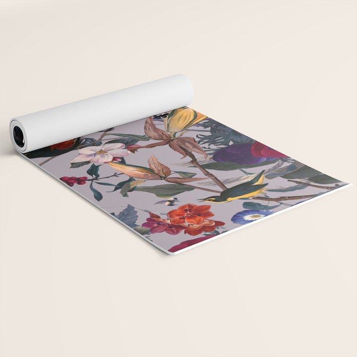 Floral and Birds XL Yoga Mat Gallery Image 2