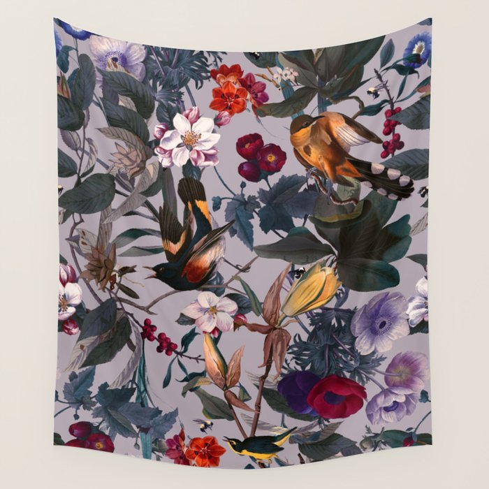 Floral and Birds XL Wall Tapestry Gallery Image 4