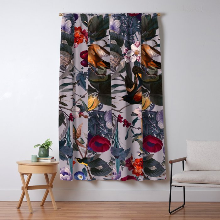 Floral and Birds XL Window Curtain Gallery Image 5