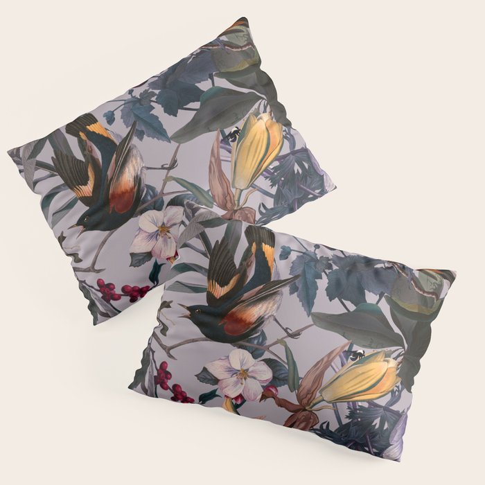 Floral and Birds XL Pillow Sham Gallery Image 3