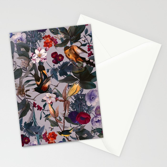 Floral and Birds XL Stationery Card Gallery Image 2