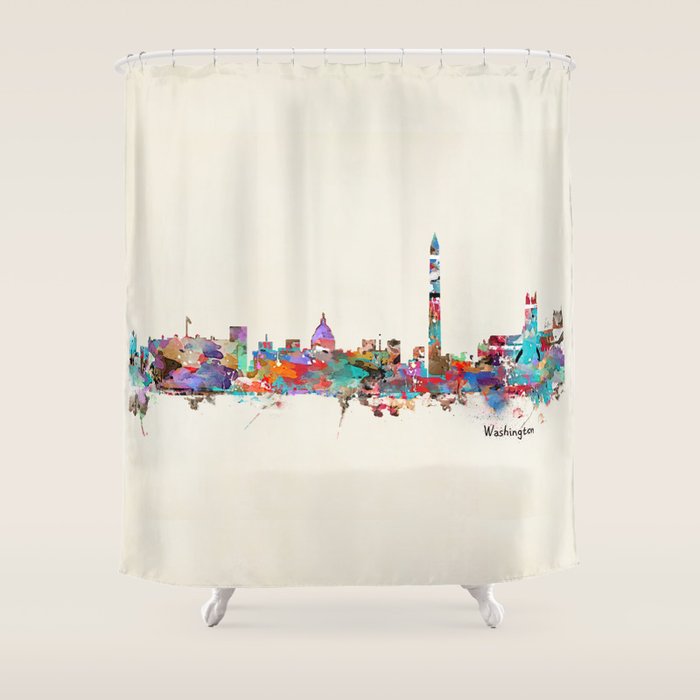 Washington dc skyline Shower Curtain Gallery Image 1