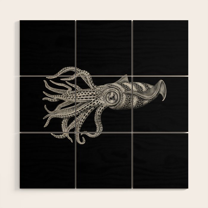 Squid Wood Wall Art Gallery Image 1