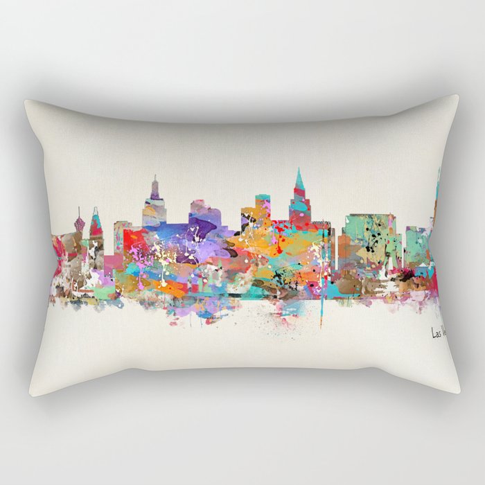 Las Vegas Nevada skyline Rectangular Pillow Gallery Image 1