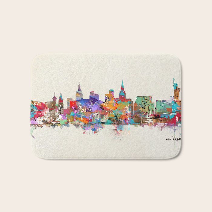Las Vegas Nevada skyline Bath Mat Gallery Image 1