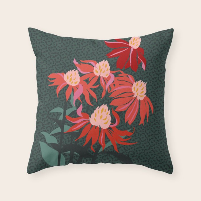 Girl's eye: autumn flower  Throw Pillow Gallery Image 1