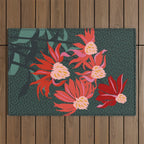 Girl's eye: autumn flower  Outdoor Rug Gallery Image 1