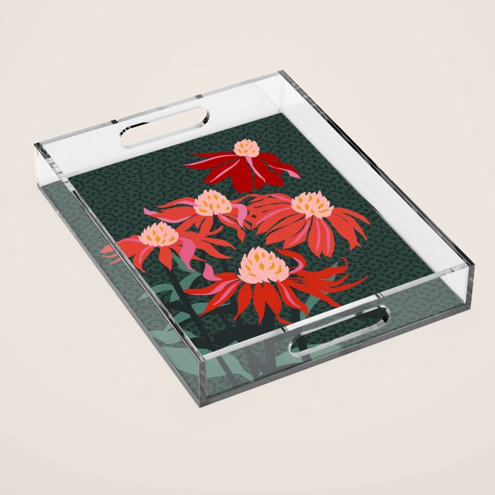 Girl's eye: autumn flower  Acrylic Tray Gallery Image 1