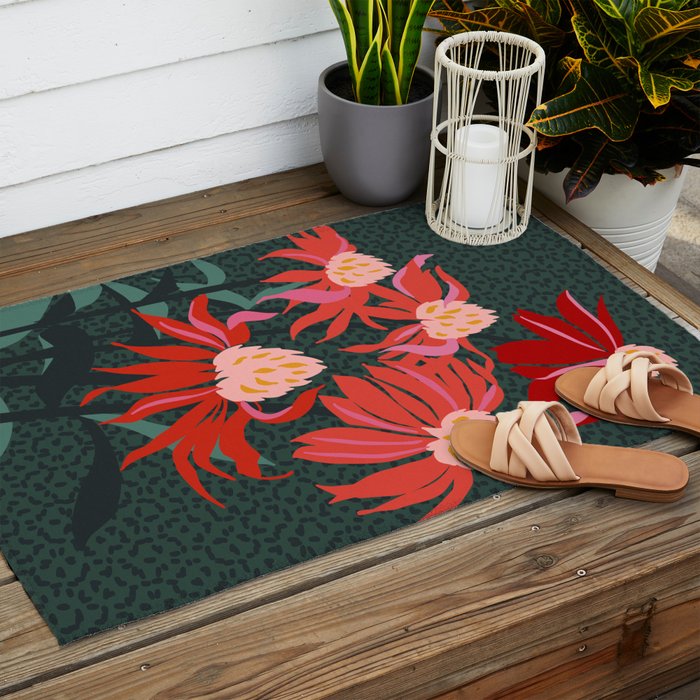 Girl's eye: autumn flower  Outdoor Rug Gallery Image 2