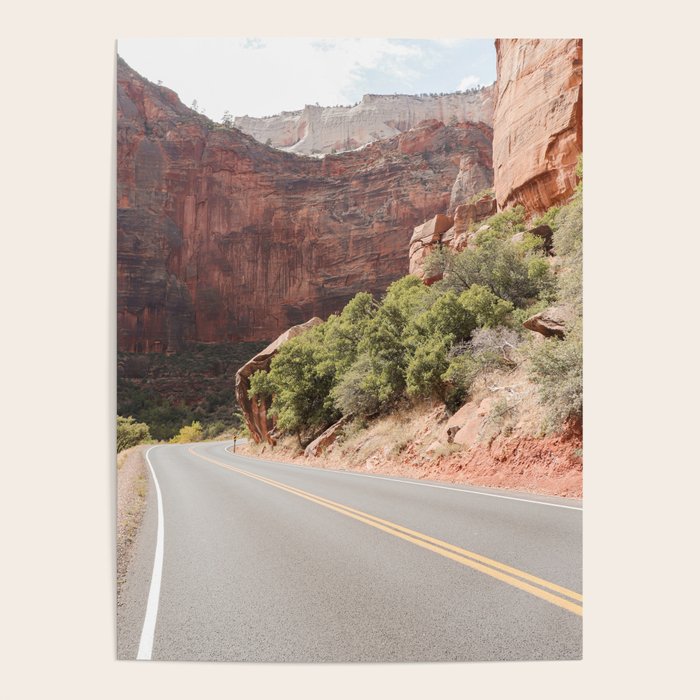Road Trough Zion National Park Photo | Colors Of Utah Landscape Art Print | USA Travel Photography Poster Gallery Image 4