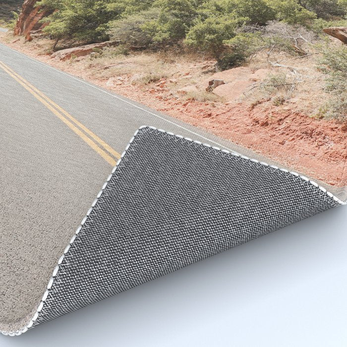 Road Trough Zion National Park Photo | Colors Of Utah Landscape Art Print | USA Travel Photography Rug Gallery Image 4