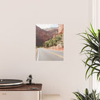 Road Trough Zion National Park Photo | Colors Of Utah Landscape Art Print | USA Travel Photography Poster Gallery Image 2