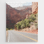 Road Trough Zion National Park Photo | Colors Of Utah Landscape Art Print | USA Travel Photography Jigsaw Puzzle Gallery Image 1