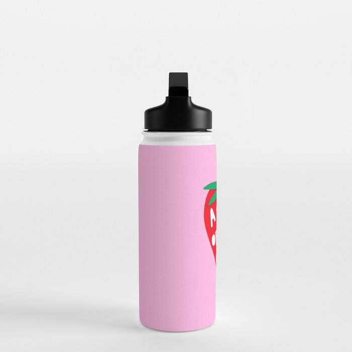 Big Strawberry Fruit with Cut-out Love words Water Bottle Gallery Image 3