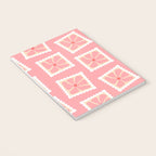 Vintage flower postage stamp pattern Notebook Gallery Image 3