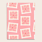 Vintage flower postage stamp pattern Notebook Gallery Image 4