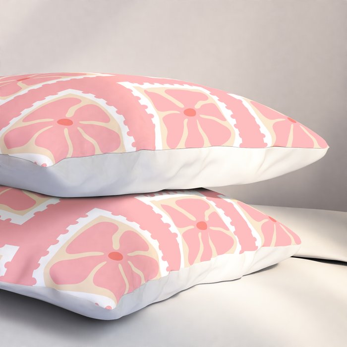 Vintage flower postage stamp pattern Pillow Sham Gallery Image 3