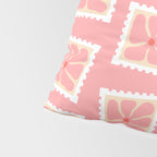 Vintage flower postage stamp pattern Pillow Sham Gallery Image 4
