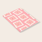Vintage flower postage stamp pattern Notebook Gallery Image 2