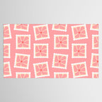Vintage flower postage stamp pattern Tablecloth Gallery Image 2
