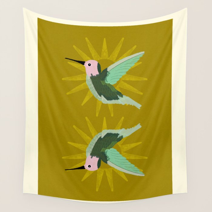 Hummingbird aka Sun God Wall Tapestry Gallery Image 4