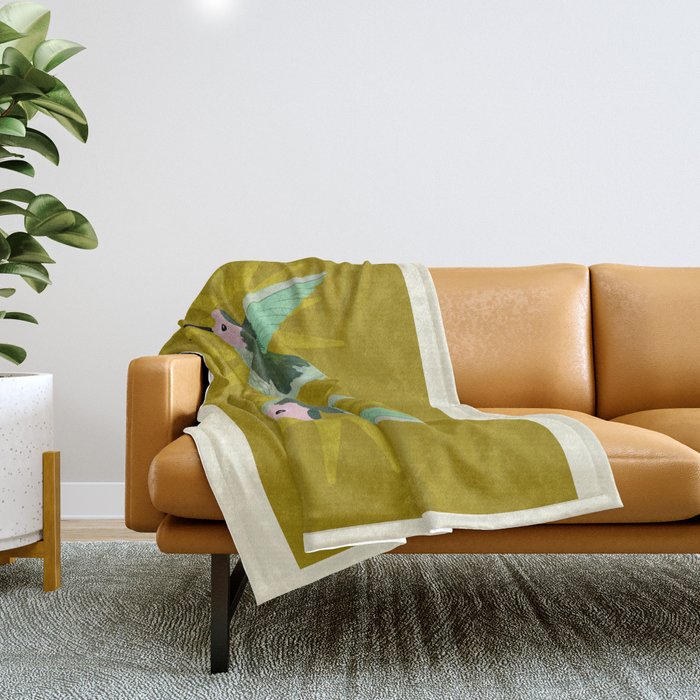 Hummingbird aka Sun God Throw Blanket Gallery Image 1