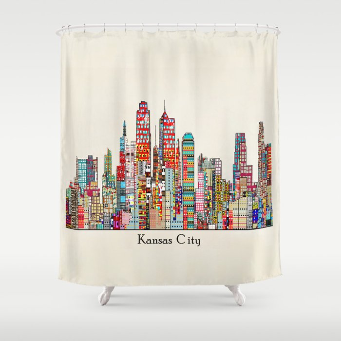 kansas city Missouri skyline Shower Curtain Gallery Image 1