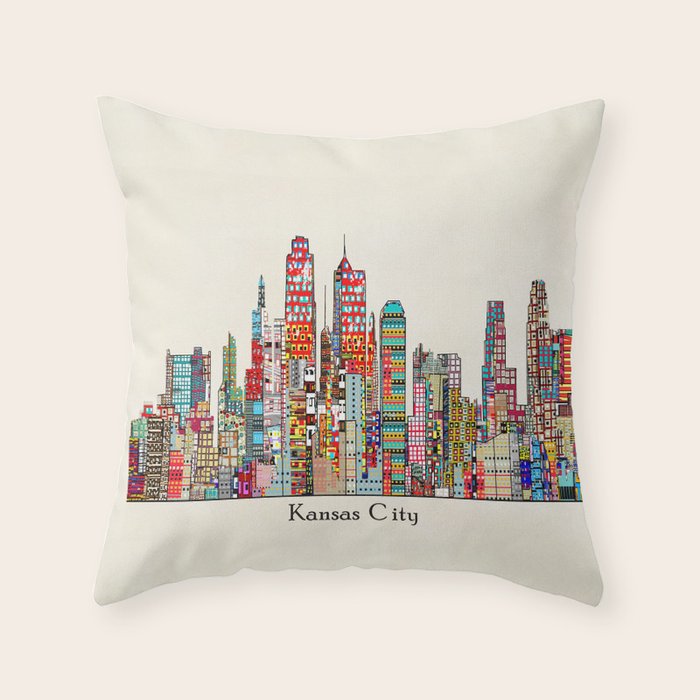 kansas city Missouri skyline Throw Pillow Gallery Image 6