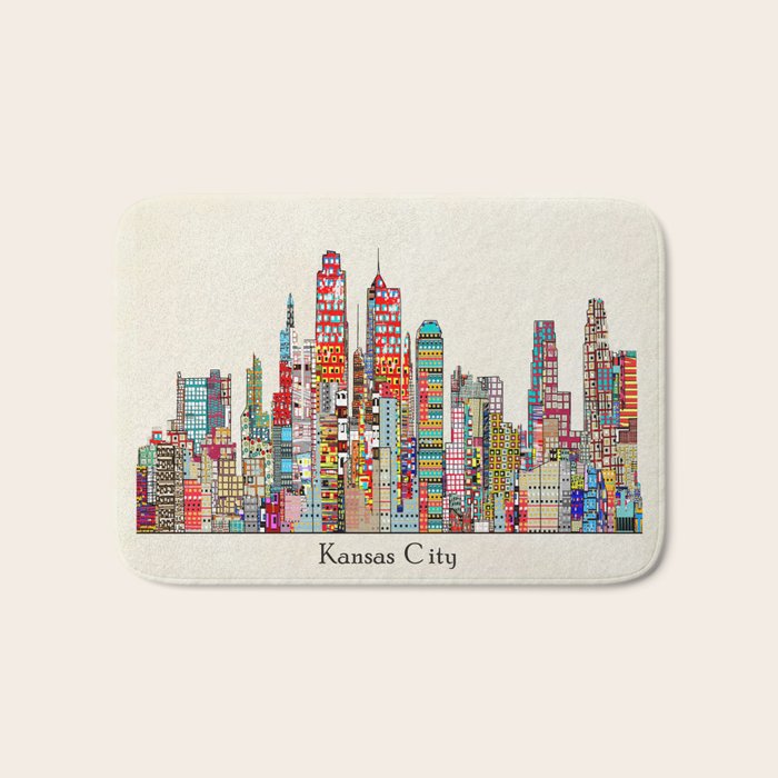 kansas city Missouri skyline Bath Mat Gallery Image 1