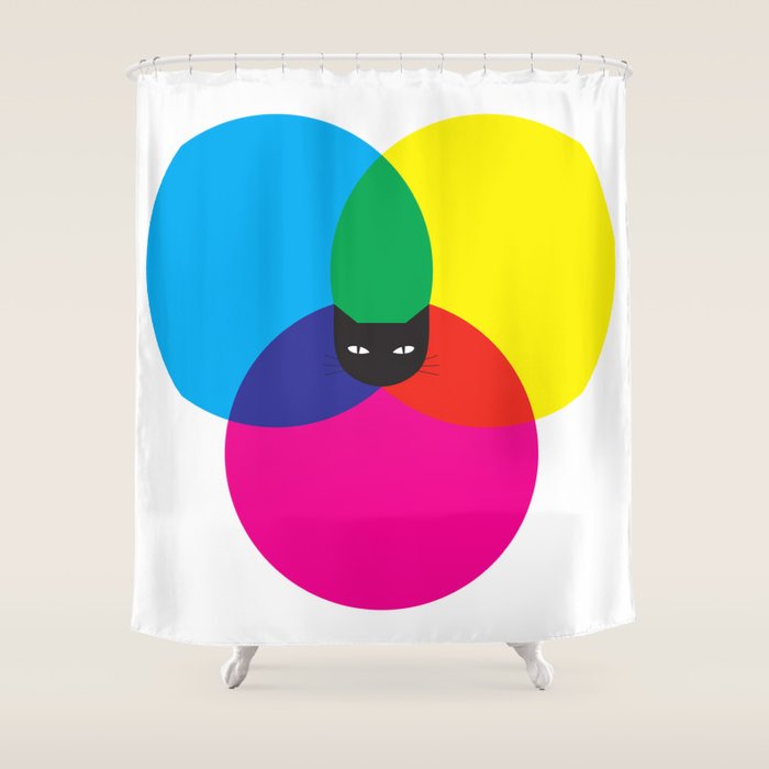 CMYKAT Shower Curtain Gallery Image 1