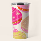 Playful Christmas Baubles Travel Mug Gallery Image 1