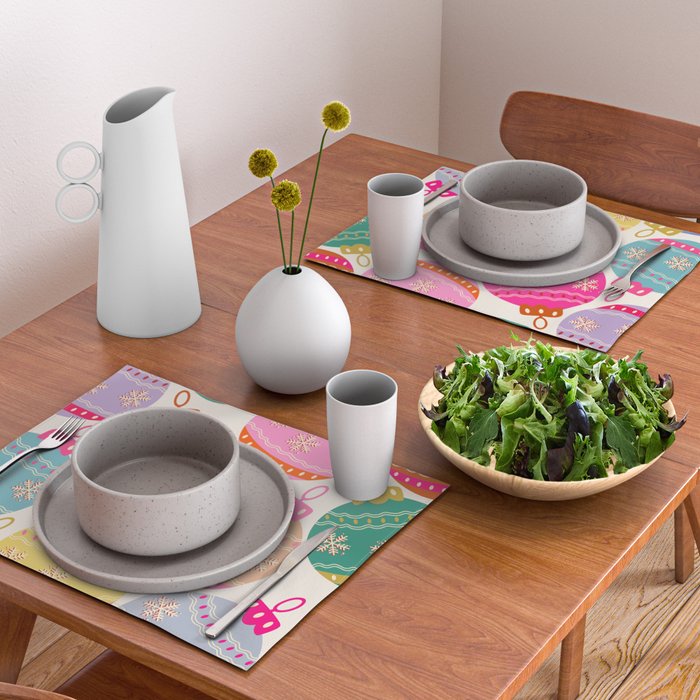 Playful Christmas Baubles Placemat Gallery Image 2