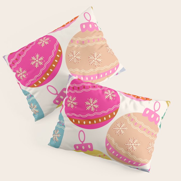 Playful Christmas Baubles Pillow Sham Gallery Image 1