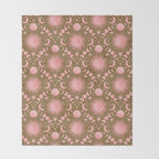 Dusty Pink Boho Celestial Throw Blanket Gallery Image 2