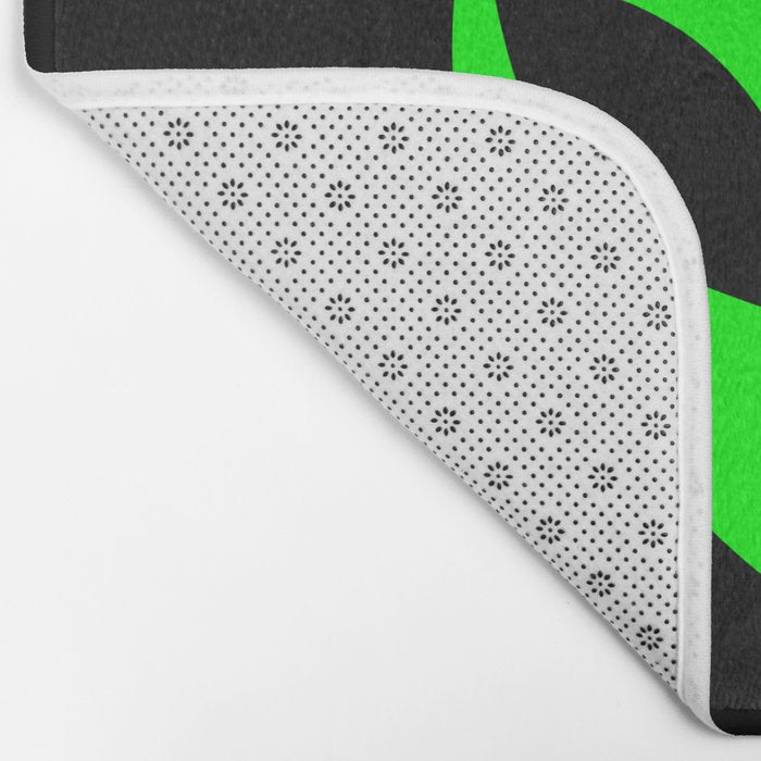 Black and Green Alien Head Shape Bath Mat Gallery Image 2